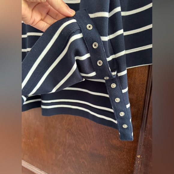 Vtg Catalina Navy Blue Striped Shirt, S, Old Money Coastal Fisherman Nautical - Picture 5 of 7